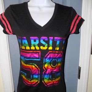 Chill Varsity #58 Black Short Sleeve Shirt Size S